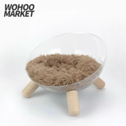 WOHOO MARKET Moonlight Cat Bed (Brown Fluff)