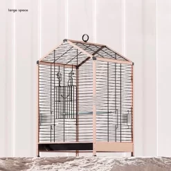 POPOCOLA Aluminum Modern Bird Cage (Pink)