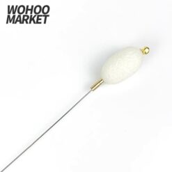 WOHOO MARKET Cat Teaser Wand with Natural Silk Ball (White)